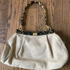 Salvatore Ferragamo Suede Handbag Purse AQ-211840